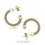 Gold-plated silver earrings Italian collection