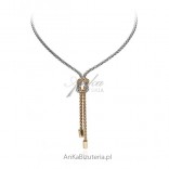 Silver tie necklace - Italian jewelry