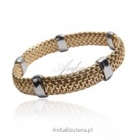 Silver gilded bracelet Italian jewelry