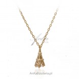 Gold-plated silver necklace with the Eiffel Tower