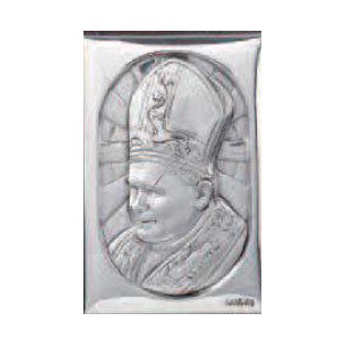 Dewocjonalia Papież Jan Paweł II - Srebrny obrazek