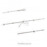 Delicate silver bracelet, rhodium plated