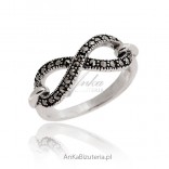 Silver ring with marcasites - "INFINITY"
