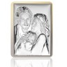 Piękny obrazek srebrny przedstawiający Świętą Rodzinę -na prezent GRAWER