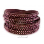 Fashionable jewelry: Swarovski bracelet - purple