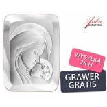Gift for a child: Silver picture Jesus and Mary