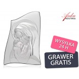 Mary hugging Jesus - silver picture - beautiful gift - GREATER FOR FREE.