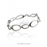 Silver bracelet - oval eyelets "Louisiana"