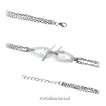 Fashionable jewelry Silver bracelet white ceramics