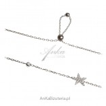Silver bracelet. Starfish. Italian jewelry