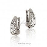 Silver openwork earrings