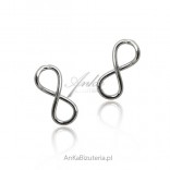 Silver earrings infinity
