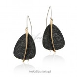 Silver and gold plated earrings "Sails"