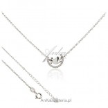 Silver jewelry - Necklace "Frog on the moon"