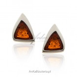 Silver jewelry: Silver earrings with amber