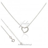 Gift Jewelry - Silver necklace with a heart