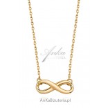 Infinity necklace - silver is tied