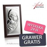 Silver picture Mother of God and Child 8 cm * 13.5 cm