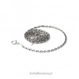 Silver anker diamond rhodium plated chain 0.5 - 70 cm