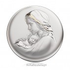 Pamiątka srebrna Obrazek srebrny Madonna z Dzieciątkiem
