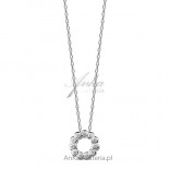 Silver necklace Beautiful jewelry with cubic zirconia