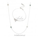 Silver jewelry set. Italian jewelry - Butterflies