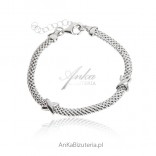 Silver bracelet Italian rhodium jewelry