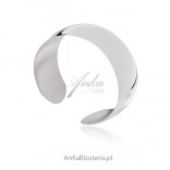 Silver bracelet wide
