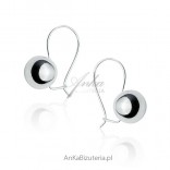 silver earrings large balls
