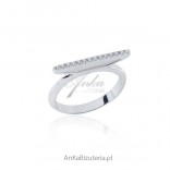 Trendy silver jewelry - Ring with cubic zirconia