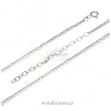 Double anker rhodium chain and oxidized 50 cm and 80 cm