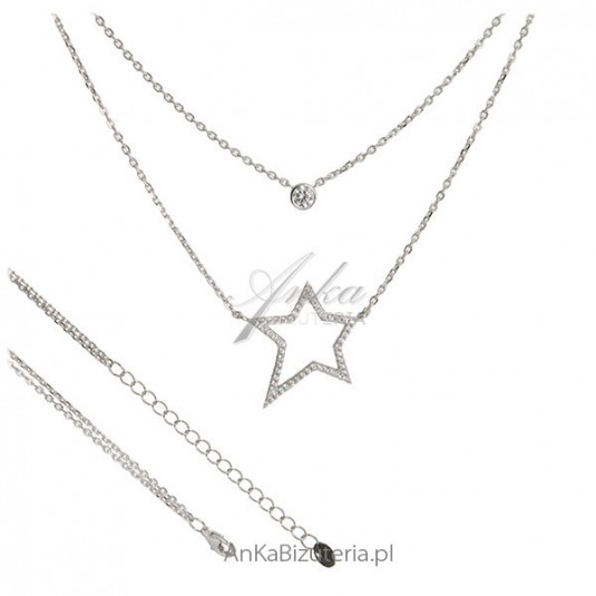 Biżuteria na Gwiazdkę - Naszyjnik srebrny hiszpańskiej firmy Lineargent