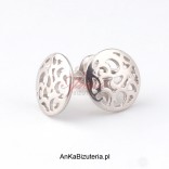 Silver earrings openwork circles for celebrities