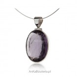 A large pendant with a beautiful amethyst