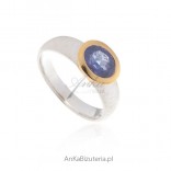 Engagement ring - Beautiful silver ring with real tanzanite