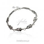 Silver bracelet with AnKa zircons Online jewelry