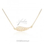Gold-plated silver necklace Angel's wing