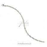 Silver bracelet with white opal. Online store