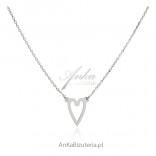 Silver heart necklace - Italian jewelry
