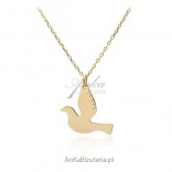Gilt silver necklace Dove of peace - Fashion jewelry