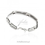 Silver oxidized bracelet Classic jewelry