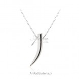 Rhodium-plated silver necklace