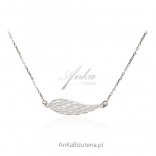 Silver necklace Angel wing - Trendy silver jewelry