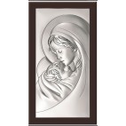 Matka Boska z Dzieciątkiem Obrazek srebrny na pamiątkę - 20 cm* 11 cm