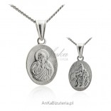 Silver Medal Scapular - The Holy Mother of the Scapular - Medal on the Communion
