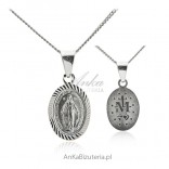 Silver medallion Our Lady Miraculous - silver medallion