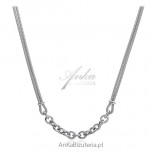 Calza silver Italian necklace with a thick chain