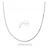 Rhodium calza silver necklace - Italian jewelry