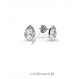 Silver earrings Swessovski ATESSA - Crystal