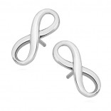 Infinite rhodium silver earrings - Infinity